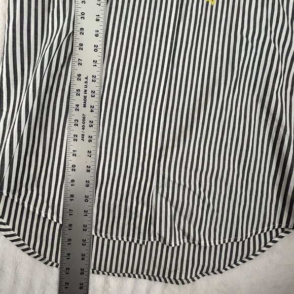 Walter Baker Becca Tunic Black/White Striped Floral Embroidered Medium New $178 - Picture 6 of 8